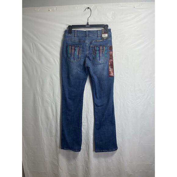 New Cowgirl Tuff Walk Free Jeans Straight Leg Boho Embroidered Western Size 26 - Picture 3 of 6